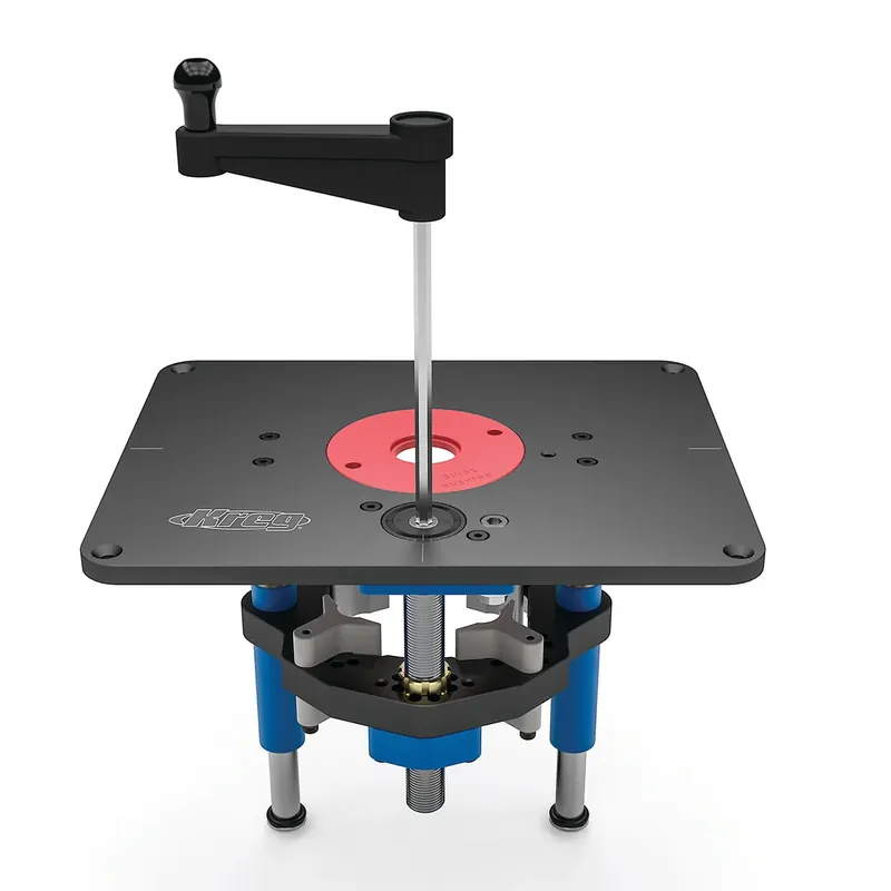 Kreg Precision Router Lift 9-1/4 in. x 11-3/4 in. Router Table Accessory for Above-Table Bit Changes (PRS5000) Best Price