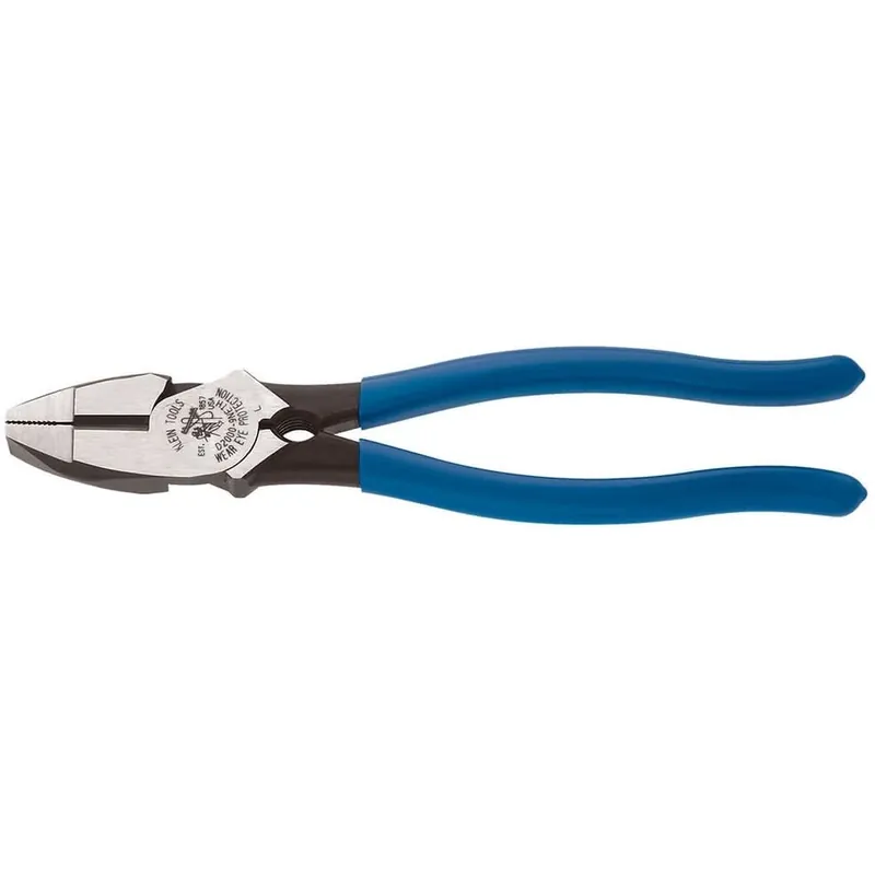 Professional Grade Klein D2000-9NETH 9" High-Leverage Side-Cutting Pliers - Lineman's Bolt-Thread Holding