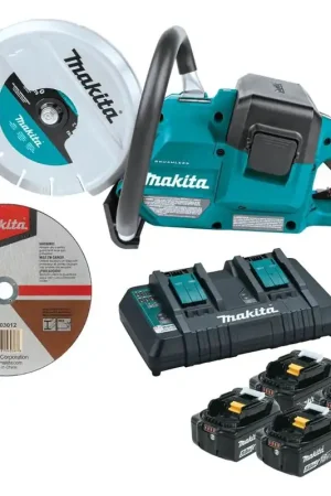 Bargain Makita XEC01PT1 36V (18V X2) LXT Brushless 9" Power Cutter Kit, with AFT, Electric Brake, 4 Batteries (5.0 Ah)