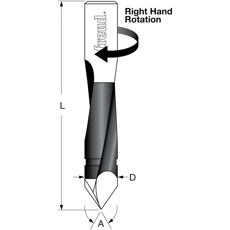 In Demand Freud TH10057R 10mm Through Hole Bit