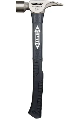 Fresh Stock Stiletto TI14SC-F 14 oz Titanium Smooth Face Hammer with 16-in. Hybrid Fiberglass Handle