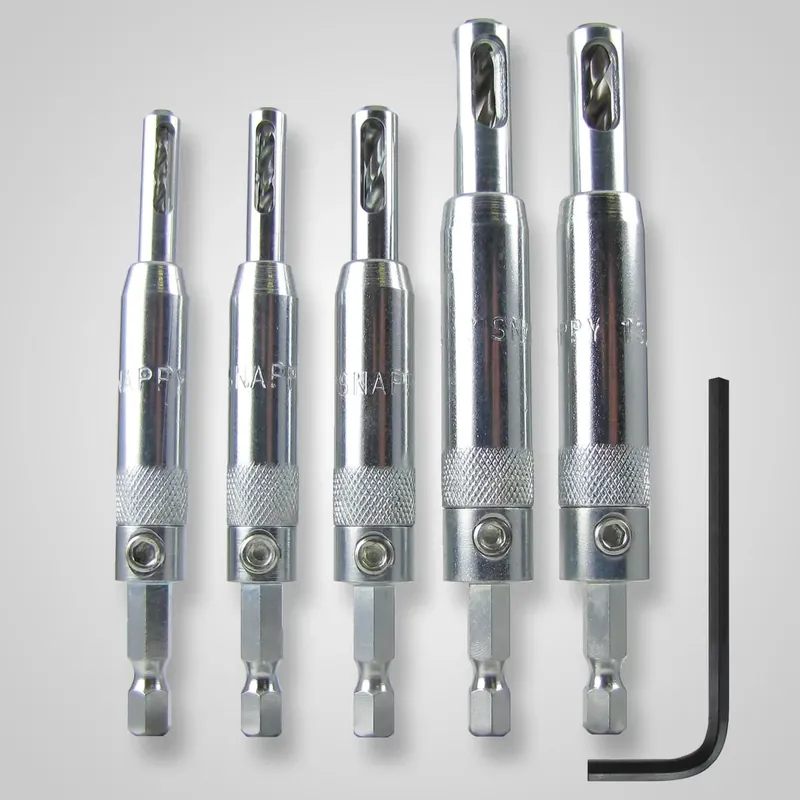 Low Price Snappy Tools 40050 5-Piece Self-Centering Hinge Bit Set