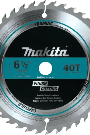 Authentic Makita T-01410 6-1/2" 40T Carbide-Tipped Circular Saw Blade, Fine Crosscutting