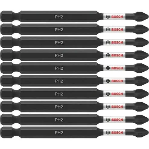 Bosch ITPH235B 10-Piece Impact Tough 3.5 In. Phillips #2 Power Bits Budget