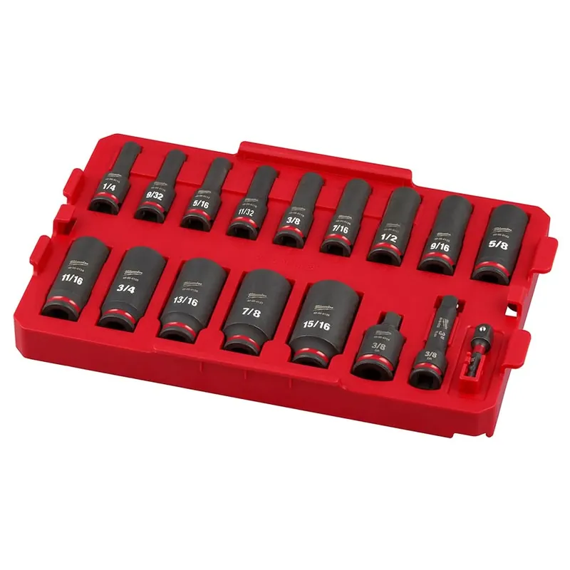 49-66-6815 SHOCKWAVE Impact Duty Socket 3/8" Dr 17PC SAE TRAY Set Trending