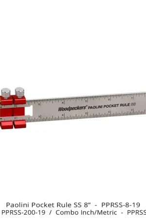 Affordable Woodpeckers PPRSS-200-19 Paolini Pocket Rule, 200mm Stainless Steel