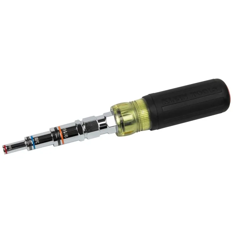Klein Tools 32809MAG 9-in-1 Pass Through SAE Multi-Nut Driver, Magnetic Genuine
