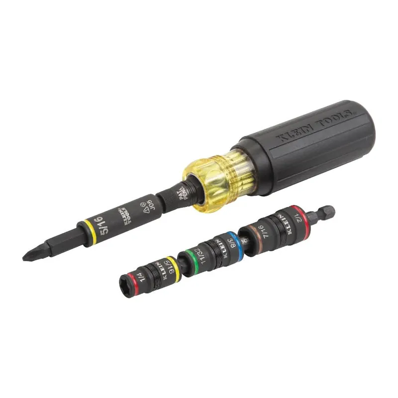 Save Now Klein Tools 85517HD 2-Piece 11-in-1 Impact Rated Screwdriver & Flip Socket Set