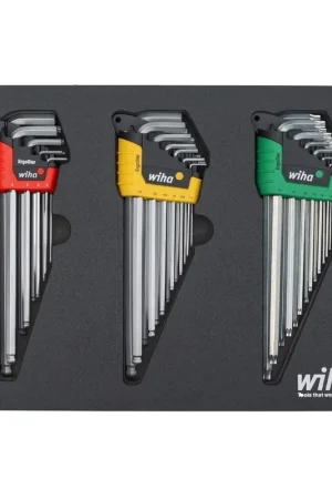 Special Offer Wiha 66979-WIHA 35 Piece ErgoStar L-Key Foam Tray Set