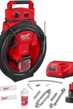 Affordable Milwaukee 2519-21 M12 FUEL High Speed Chain Snake for 1-1/4"-2" Pipes