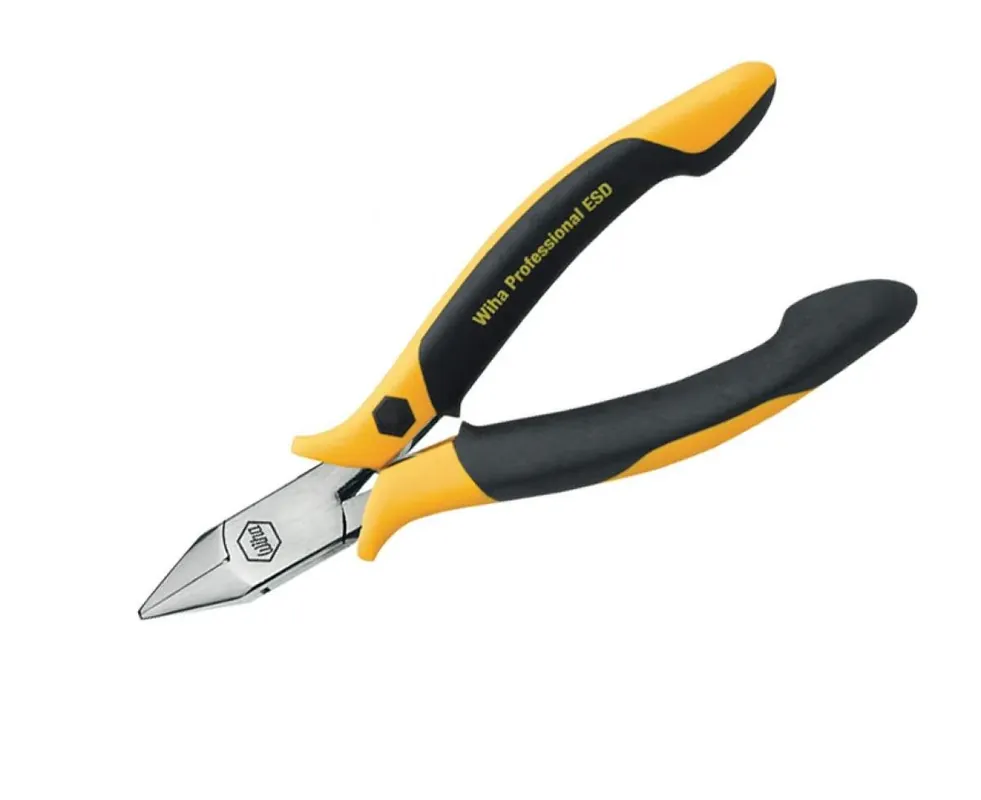 Wiha 32704 ESD Safe Precision Small Tapered Head With Hollow Ground Back Flush Cutters Best Seller