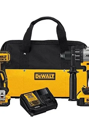 Affordable Dewalt 20V MAX XR Brushless Hammerdrill & Impact Driver Combo 5.0AH Kit