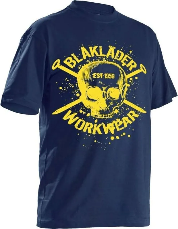 Hot Picks Blaklader 90241042 Navy Skulll T-Shirt, Navy Blue