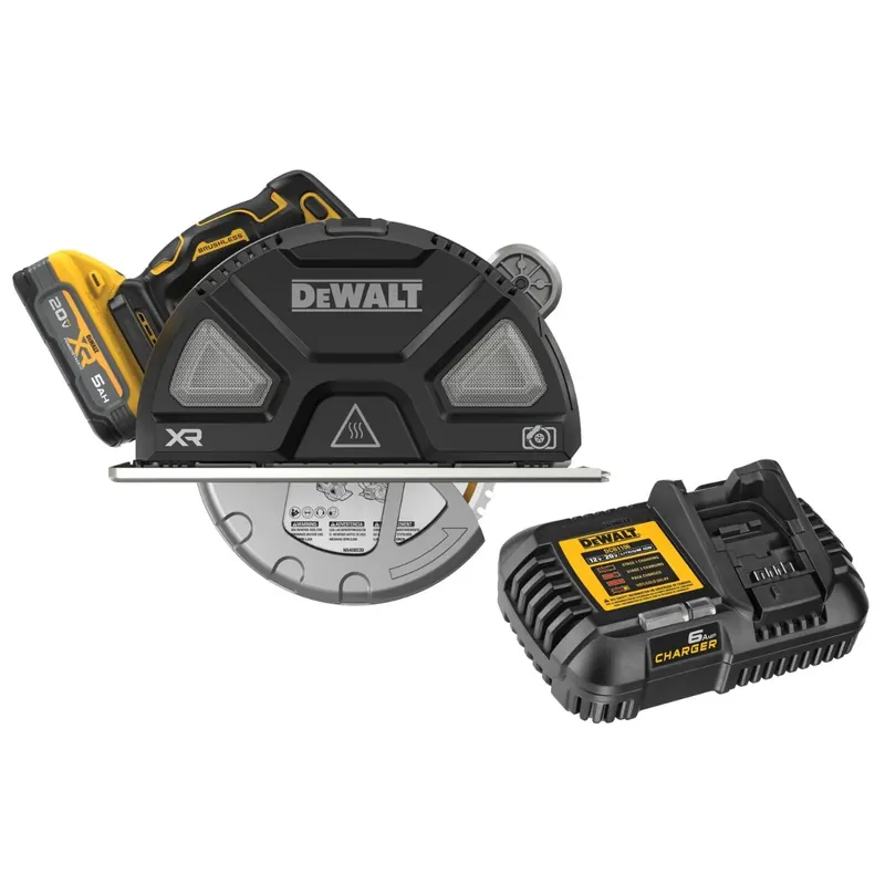 DeWALT DCS383B 20V MAX XR 7-1/4-in. Metal Cutting Circular Saw 5.0Ah Kit Premium