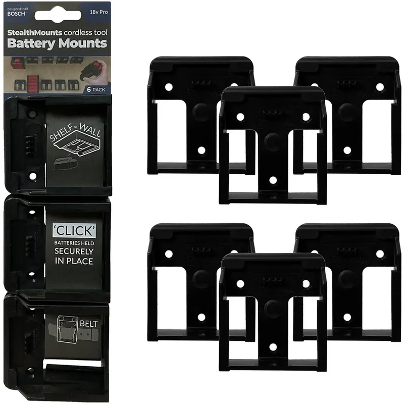 Trending StealthMounts Battery Mounts for Bosch 18V, 6-Pack