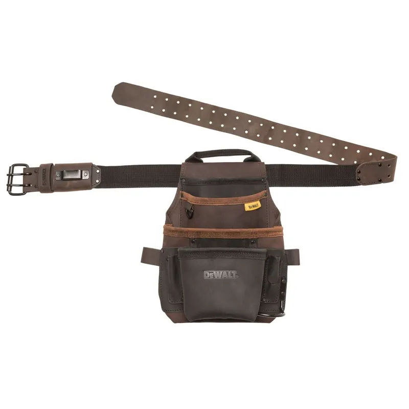 DeWalt DWST550115 12-Pocket Leather Pouch with Belt Top Pick