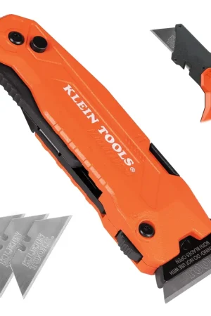 Affordable Klein FLICKBLADE 2-in-1 Utility Knife/Scraper with Blade Storage (44306)