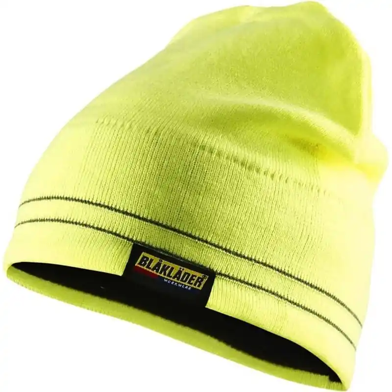 Blaklader 20074001 Hi-Vis Reflective Beanie, Yellow Hot Deal