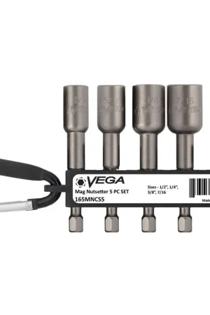 Big Sale Vega 165MNCS5 Carabiner 5-Piece Magnetic Nutsetter Set