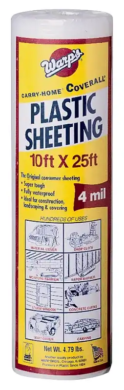 Best Choice Carry-Home SP-4CH10-C Poly Film, 25 ft L, 10 ft W, 4 mil Thick, Clear