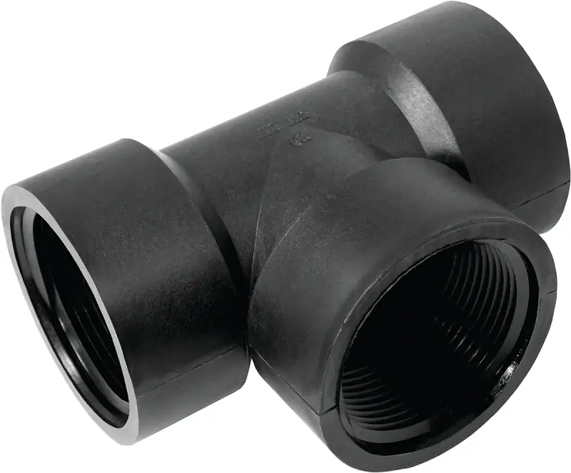Green Leaf TT100P Pipe Tee, 1 in, FPT, Polypropylene, Black Fast Shipping