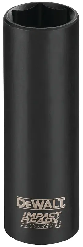 DEWALT IMPACT READY DW22882 Impact Socket, 5/8 in Socket, 1/2 in Drive, Square Drive, 6-Point, Steel, Black Phosphate Affordable
