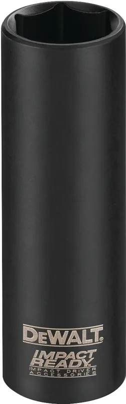 DEWALT IMPACT READY DW2290 Impact Socket, 3/4 in Socket, 3/8 in Drive, Square Drive, 6-Point, Steel, Black Oxide Luxury