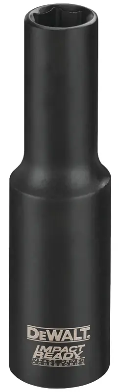 Certified DEWALT IMPACT READY DW22922 Impact Socket, 7/8 in Socket, 1/2 in Drive, Square Drive, 6-Point, Steel, Black Phosphate