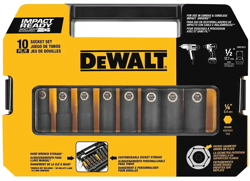 Must Have DEWALT DW22812 Socket Set, Metal
