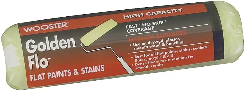 Wooster RR661-9 Roller Cover, 1/2 in Thick Nap, 9 in L, Fabric Cover, Yellow Flash Sale