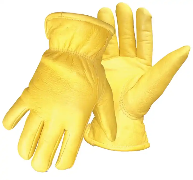 Boss 7185L Gloves, Men's, L, Elastic Cuff, Yellow Next Day Delivery