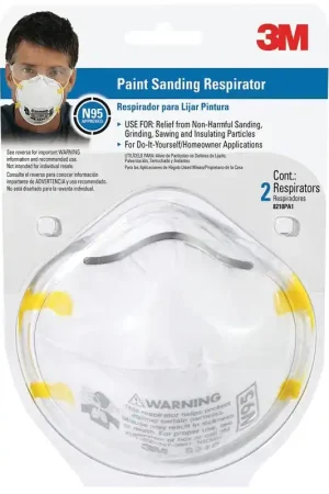 3M 8210PA1-A/8654 Paint Sanding Respirator, N95 Filter Class, 95 % Filter Efficiency, White Sale