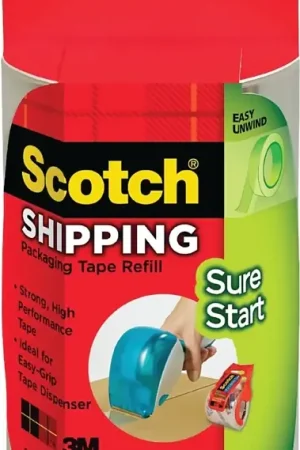 Brand New Scotch DP-1000-RR-2 Packaging Tape, 22.8 m L, 48 mm W, Clear