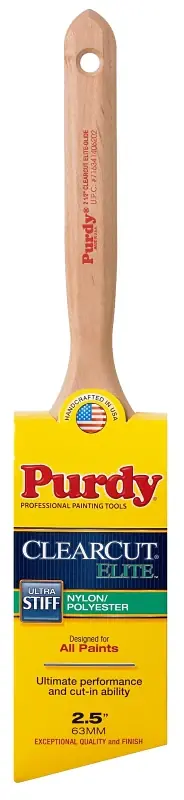Bargain Purdy 144152825 Trim Brush, 2-1/2 in W, Nylon/Polyester Bristle, Fluted Handle