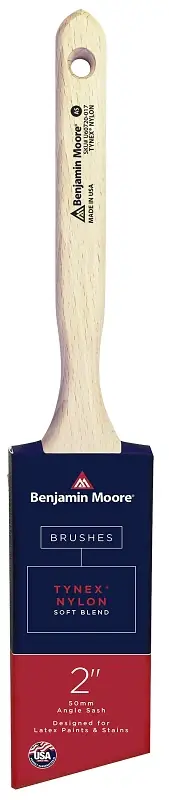 Benjamin Moore U60720-017 Paint Brush, Soft Brush, 2-11/16 in L Bristle, Nylon/Tynex Bristle, Angle Sash Handle Trusted Brand