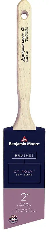 Benjamin Moore U62020-017 Paint Brush, Wood Handle, Soft Brush, CT Polymer Bristle, Angle Sash Handle, 2 in Ferrule Special Discount