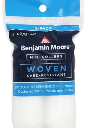 Benjamin Moore U66301-018 Woven Mini Roller Cover, White, 3/8 in Thick Nap, 4 in L, 2/PK Hot Deal
