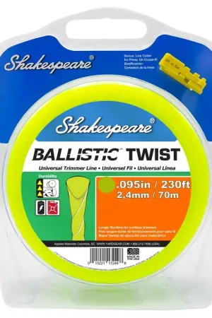 Price Cut Shakespeare Ballistic 17249 Trimmer Twist Line, 0.095 in Dia, 230 ft L