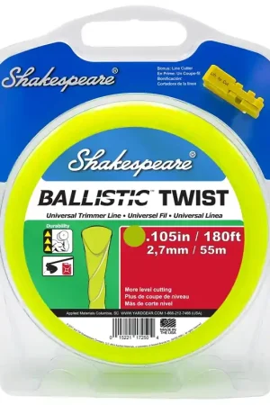 Shakespeare Ballistic 17250 Trimmer Twist Line, 0.105 in Dia, 180 ft L Fast Shipping